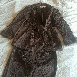 Deborah Laws  Beaded Special Occasion Skirt Suit SZ 6